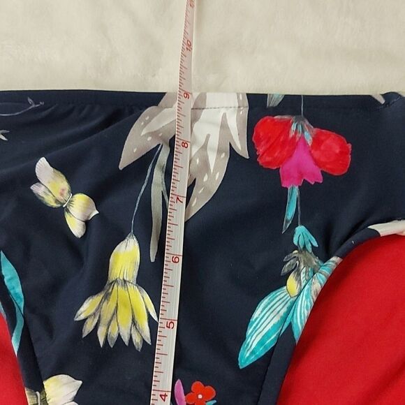 Seafolly Floral Bikini Bottom - Navy and Red - Picture 4 of 7